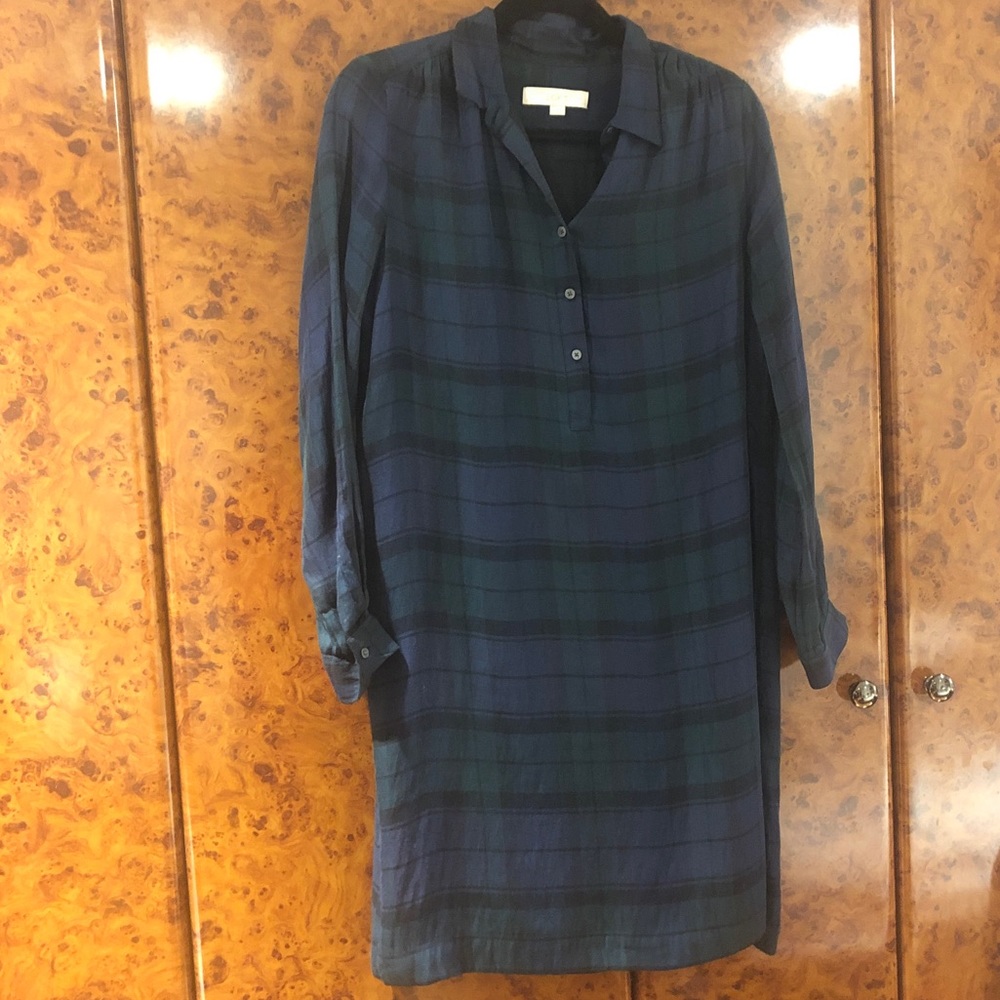 Loft Plaid Dress- Long Sleeve-M
